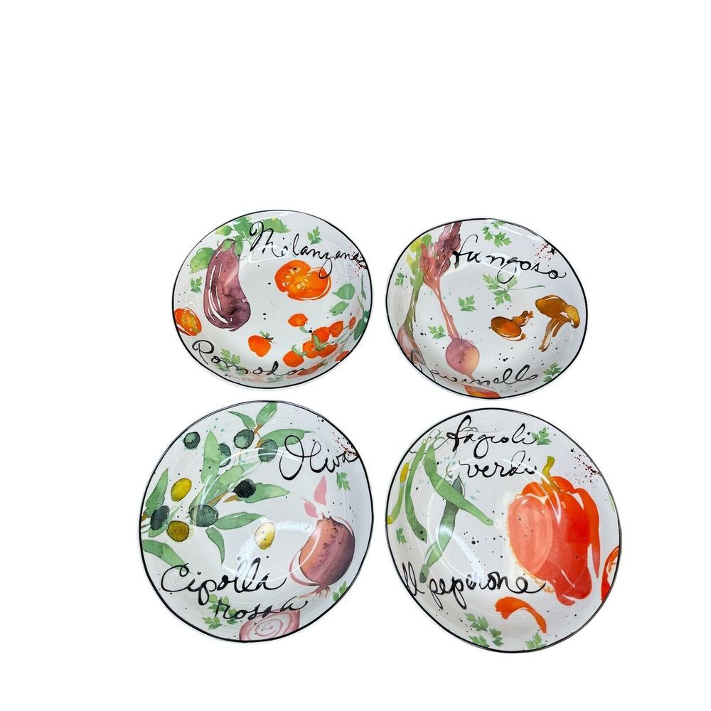Julie‎ Paton Certified International Melanzana Pasta Bowls Vegetables Italian